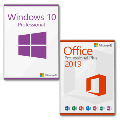 Microsoft Windows 10 Professional + Microsoft Office 2019 Professional Plus License for 3 devices